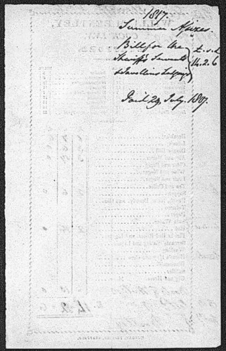 Bill from William Bentley, Cock Inn, Stafford [printed document]