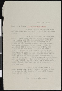 Hamlin Garland, letter, 1912-12-23, to Bray