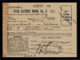War ration book no. 3, OPA form no. R-130, Aie Yokota