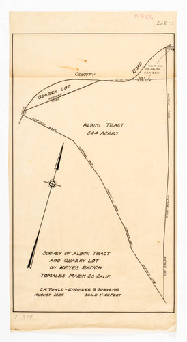 Survey of Albini Tract & Quarry lot on Keyes Ranch