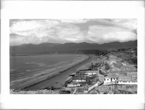 Santa Monica Beach northwest from the Arcadia Hotel, ca.1890