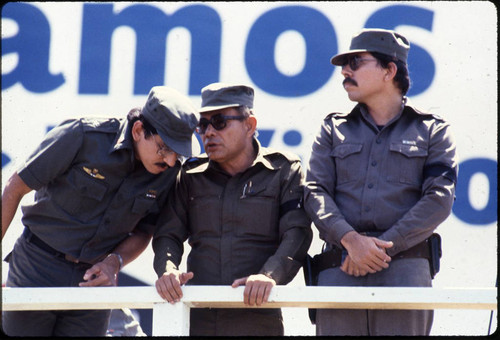 Defense Minister Humberto Ortega and Daniel Ortega, Nicaragua, 1983