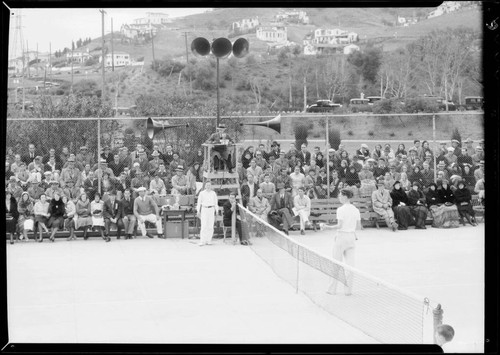 City Tennis Championship, Griffith Park, Los Angeles. 1932
