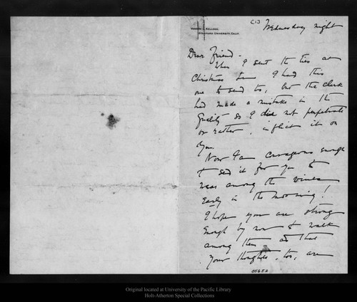 Letter from C[arlotte] H[offman] K[ellogg] to [John Muir], [ca. 1913]
