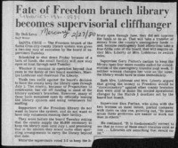 Fate of Freedom branch library becomes supervisorial cliffhanger