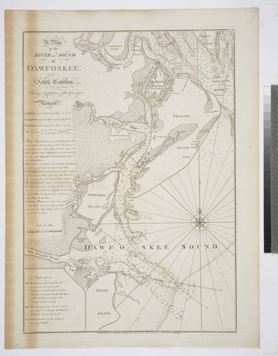 A Plan of the River and Sound of D'Awfoskee, in South Carolina. Survey'd by Captain John Gascoigne