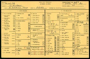 WPA household census for 3942 S GRAND AVENUE, Los Angeles County