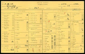 WPA household census for 367 EAST 33RD STREET, Los Angeles