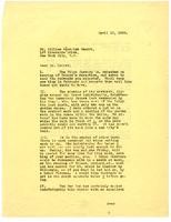 Letter from Julia Morgan to William Randolph Hearst, April 15, 1922