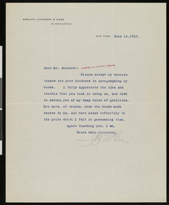 J.B. McGee, letter, 1916-06-14, to Hamlin Garland