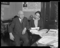 U. S. Attorney Samuel W. McNabb and Assistant Attorney General Mabel Walker Willebrandt, Los Angeles, ca. 1926