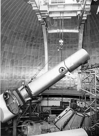 The 200” telescope during Palomar construction