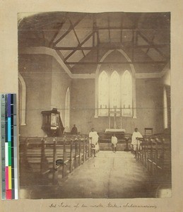 Interior view of Ambatovinaky Church, Antananarivo, Madagascar, ca.1875
