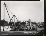 Transporting large bean thresher from Yolo County to Twin Cities near Galt, McLaughlin Draying Co