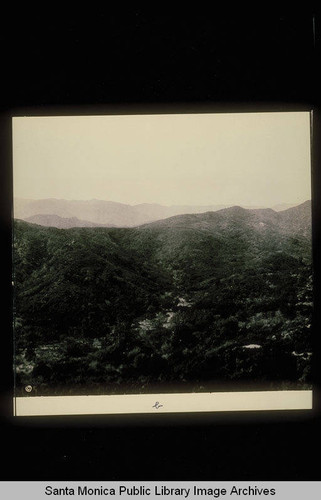 Panorama of the Santa Monica Mountains looking south and east