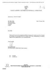 [Letter from Norman BS Jack to Mike Clarke regarding thesparation of bills of lading]
