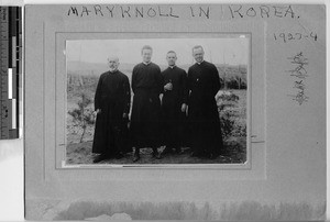 Maryknoll Fathers in Gishu, Korea, 1924