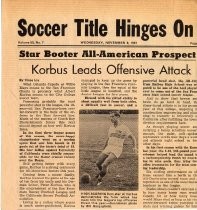 Newspaper article: "Star Booter All-American Prospect"