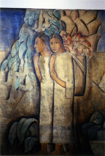 The 1938 Alfredo Ramos Martinez fresco mural “El Dia del Mercado” at the Nathan Zakheim studio after initial cleaning, July 2003 (photo 2)