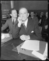 Daniel R. Snyder, murder suspect, in court, [Los Angeles?], 1934