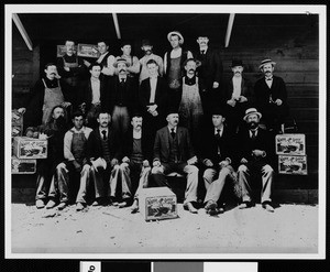 Los Angeles Soap Company personnel, including John A. Forthmann Senior, Horace Forthmann, and J.J. Bergin, 1874