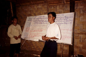 Adult educaion in Ratanakiri Cambodia in 2001