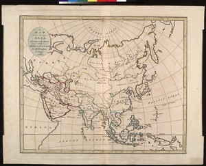 A map of Asia according to the method of the Abbe Gaultier