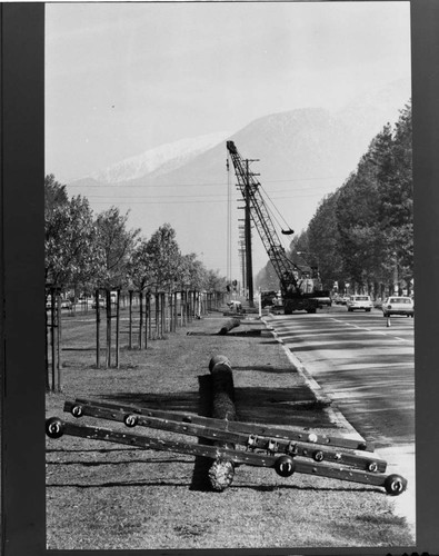 The 1968 removal of distribution poles from Euclid Avenue in Ontario was done as part of Edison's undergrounding program