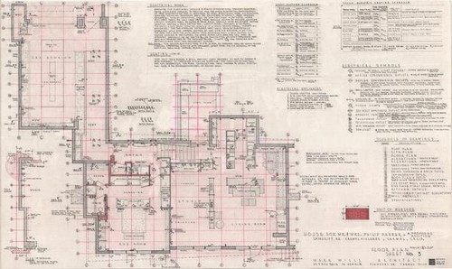 Farrar Copper Spine House, floor plan, sheet no. 3