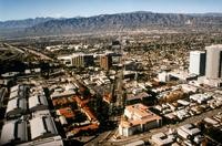 1990s - Aerial View of Burbank and Warner Brothers Buildings