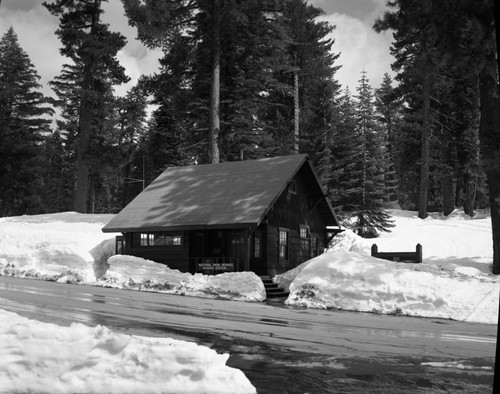 Winter Scenes, Ranger Stations, District Ranger Office in snow