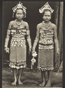 Sea Dayak Women in Full Costume