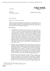 Letter from to Tom Keevil to P Tlais regarding key issues on the fax]