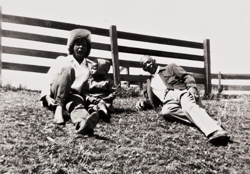 Ranch off Highway 166, Santa Maria : 1955. Juanita Prince, Eddie Mae Foster and Milton Jones