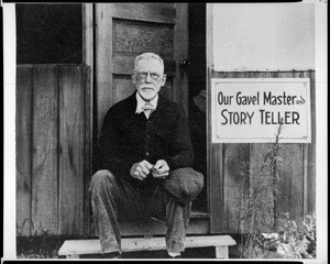 Portrait of the Gavel Master and Story Teller for the Sunset Club, ca.1910