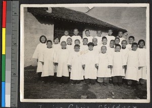 Children's choir, Shaoxing, Zhejiang, China, ca.1930-1940