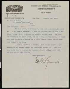 George Bird Grinnell, letter, 1904-02-02, to Hamlin Garland