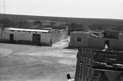 Truck heads toward a small town, Chihuahua, 1983