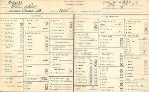 WPA household census for 1005 WEST CRUCES STREET, Los Angeles County