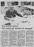 Tom Kelley retires: '34 years of service is enough