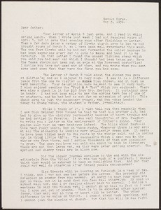 V.W. Peters, letter, 1936.5.3, Seoul, Korea, to Father, Rosemead, California, USA