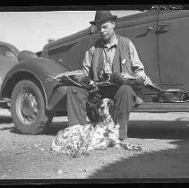 Man with dead pheasants