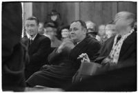 Police Captain Earle E. Kynette sits in court after being charged with conspiracy to commit murder, 1938