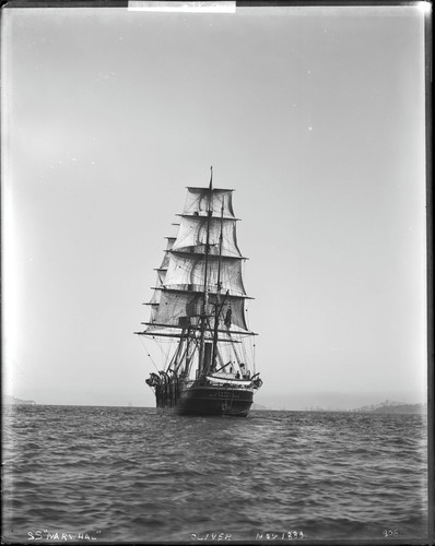 Stern view of SS Narwhal (whaleboat), San Francisco Bay. [negative]