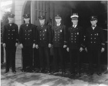Six Mill Valley Fire Department officers and firemen, circa 1919