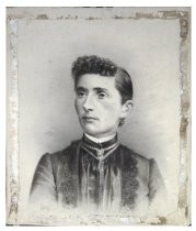 Black and white photographic portrait of Mrs. Otto Emil Falch