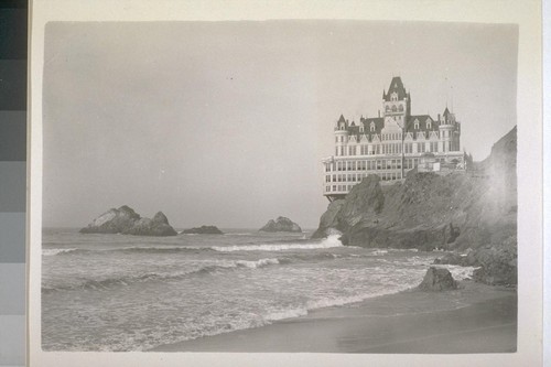 Sutro's Castle (properly the Second Cliff House, burned 1907). Upper floors were empty; it was intended to be a hotel but never completed as such