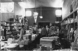 Interior of Wohler's department store located at 141 North Main Street in Sebastopol, about 1960