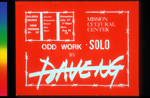 Odd Work Solo by Dave Ng, Announcement Poster for