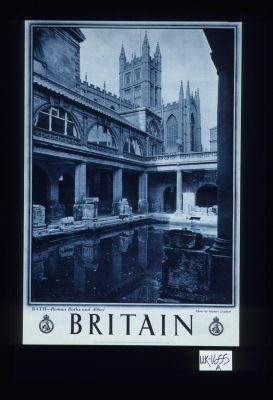 England, Roman baths and Abbey, Bath. Britain